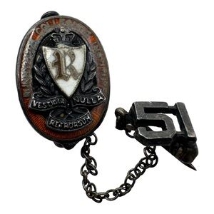 Vintage Runnymede Collegiate Institute Sterling‎ School Pin w/ 51 Year Dangle